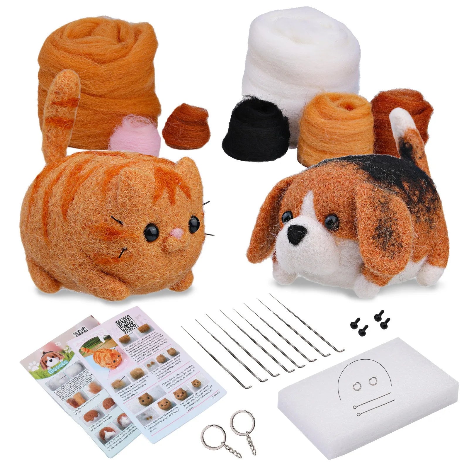 Dog & Cat Wool Needle Felting Kit