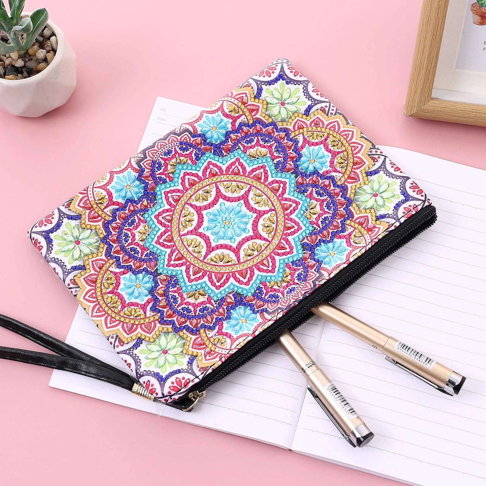 DIY Mandala Diamond Painting PU Leather Purse