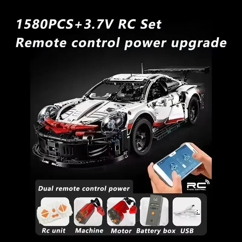 1580PCS Remote Control Racing Car Building Kit