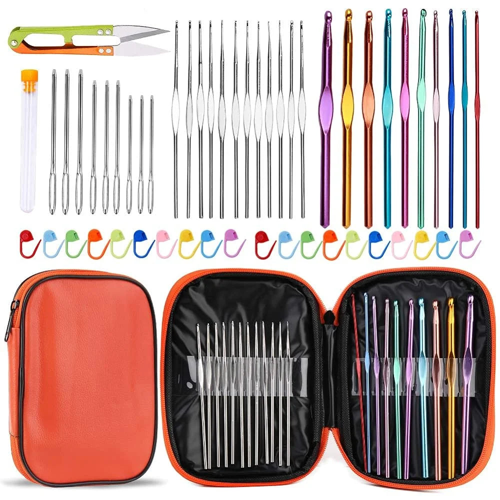 Fenrry Crochet Hooks Kit with Case & Accessories