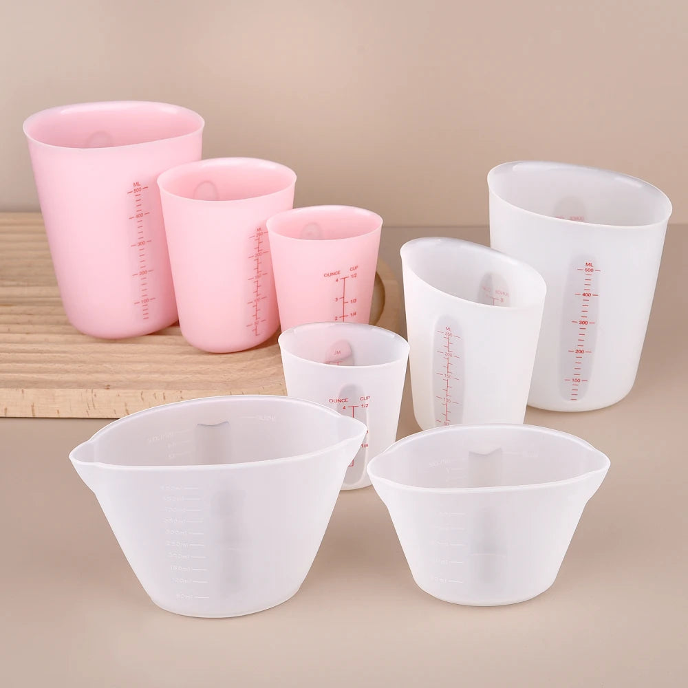 125/250/500ml Silicone Measuring Cups with Scale