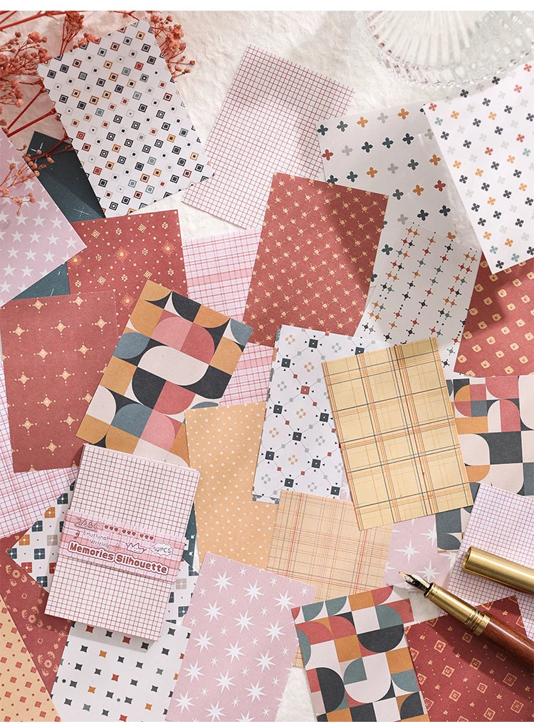 50pcs Vintage Multi-Style Decorative Paper