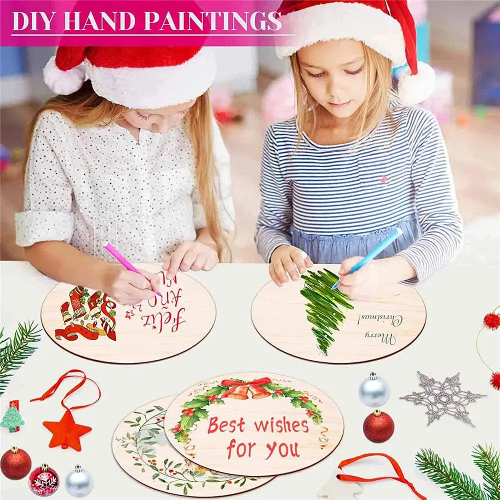 Round Wood Circles – 3/5/10pcs Blank Wooden Discs