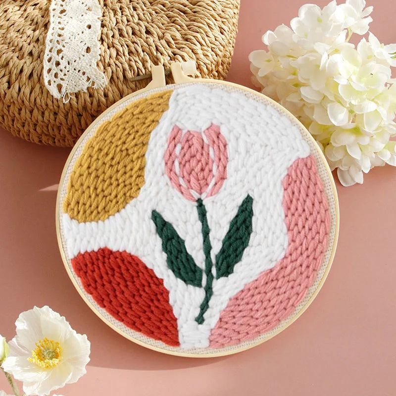 Sunflower DIY Punch Needle Embroidery Kit for Beginners