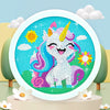 Cute Unicorn 5D Diamond Painting Kit – Beginner DIY Set with Photo Frame for Kids & Adults  Bullet Point Description: