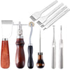KRABALL Leather Craft Tool Kit – Professional Hand Sewing, Punching & Carving Set for DIY Leather Repair