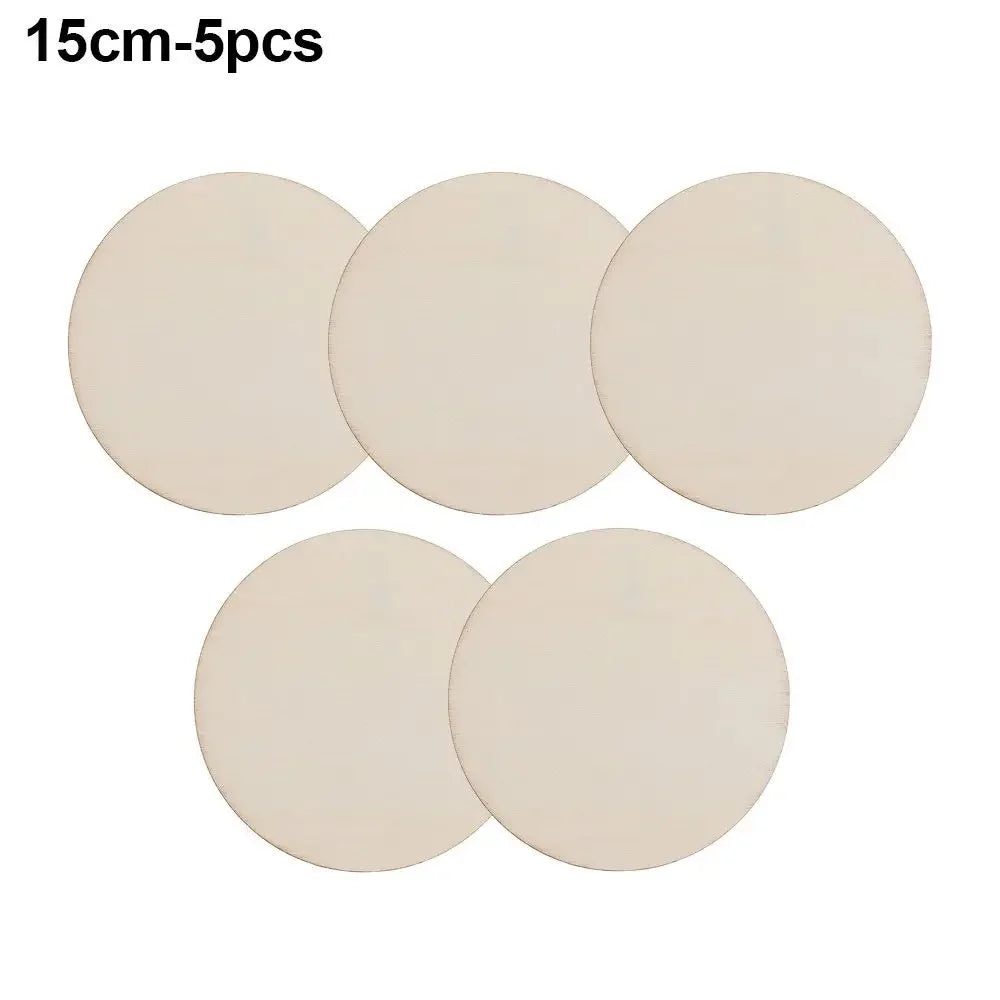 Round Wood Circles – 3/5/10pcs Blank Wooden Discs