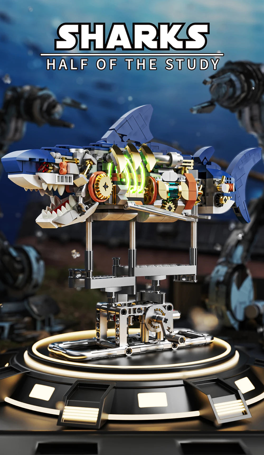 Mechanical Shark Building Blocks Set