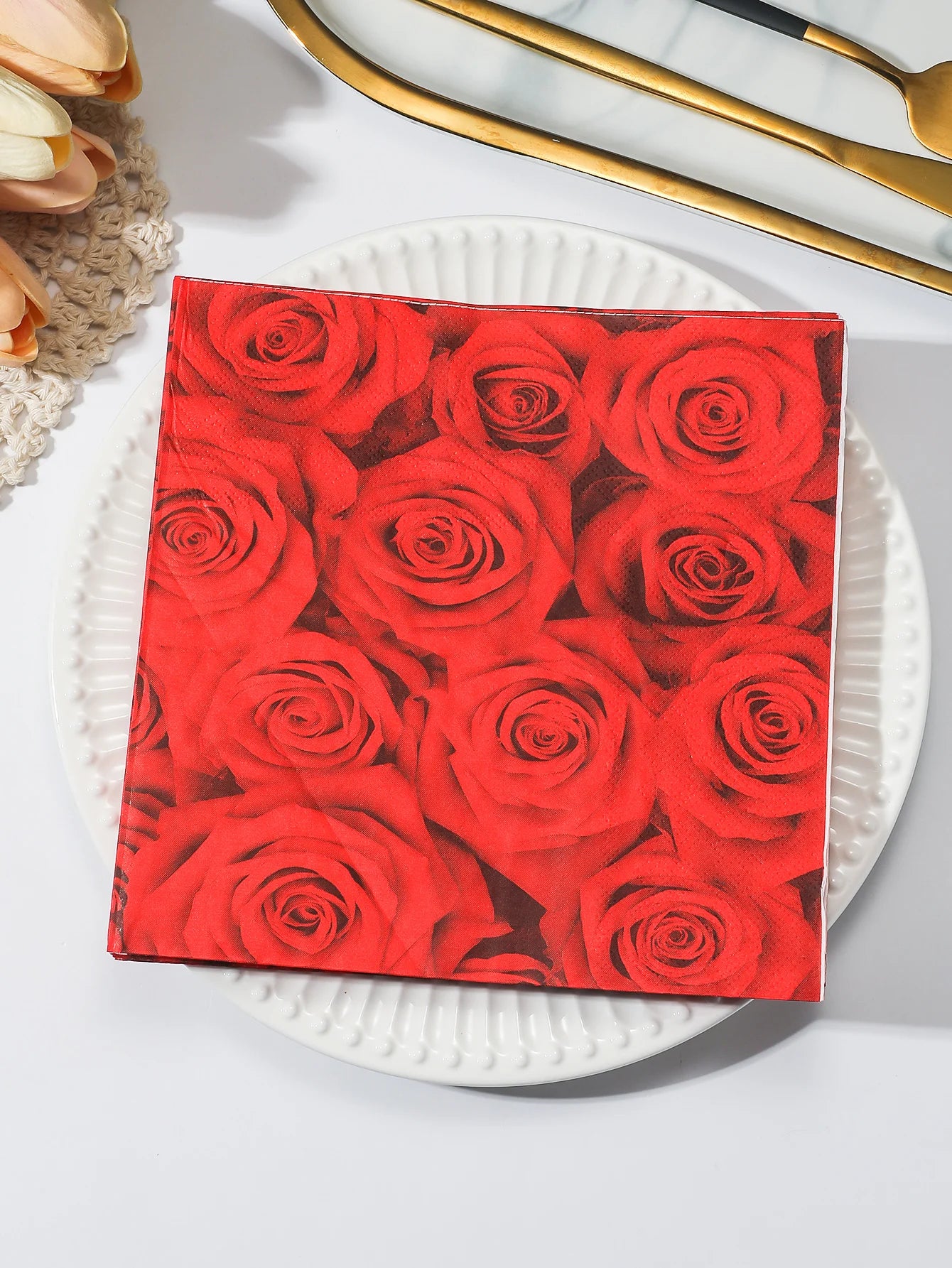 INS Style Floral Paper Napkins