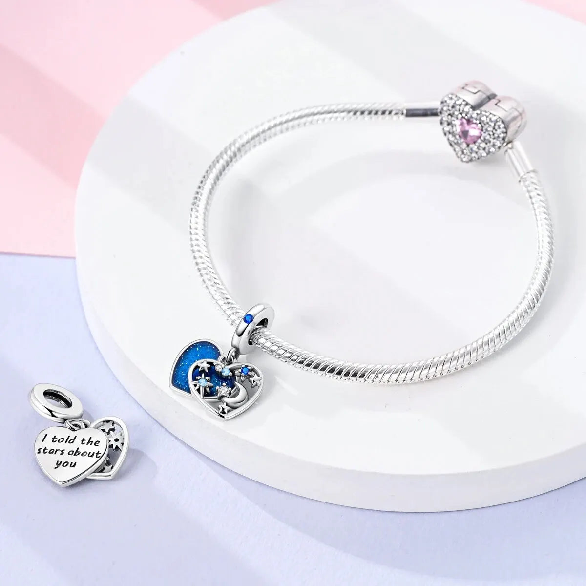 MULA 1PC Silver Plated Charms