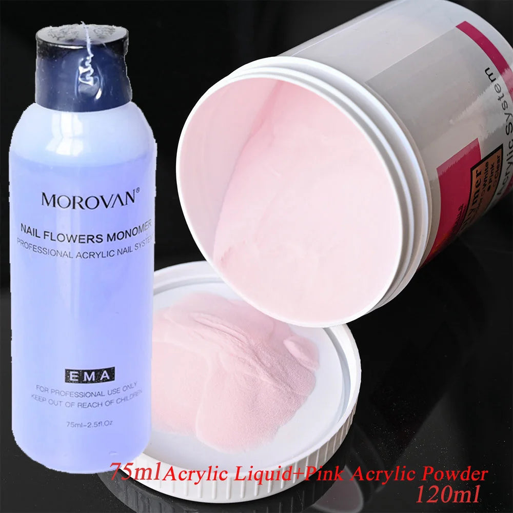 120ml EMA Acrylic Liquid & Pink Builder Powder Set