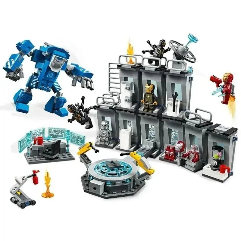 Marvel Avengers Iron Man Hall of Armour Building Blocks Set