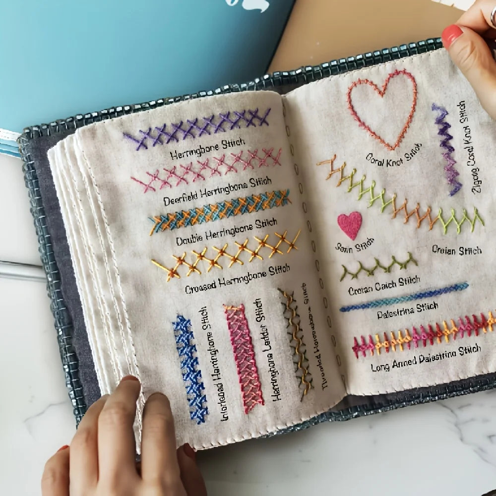 Embroidery Stitch Book Set for DIY Sewing Projects