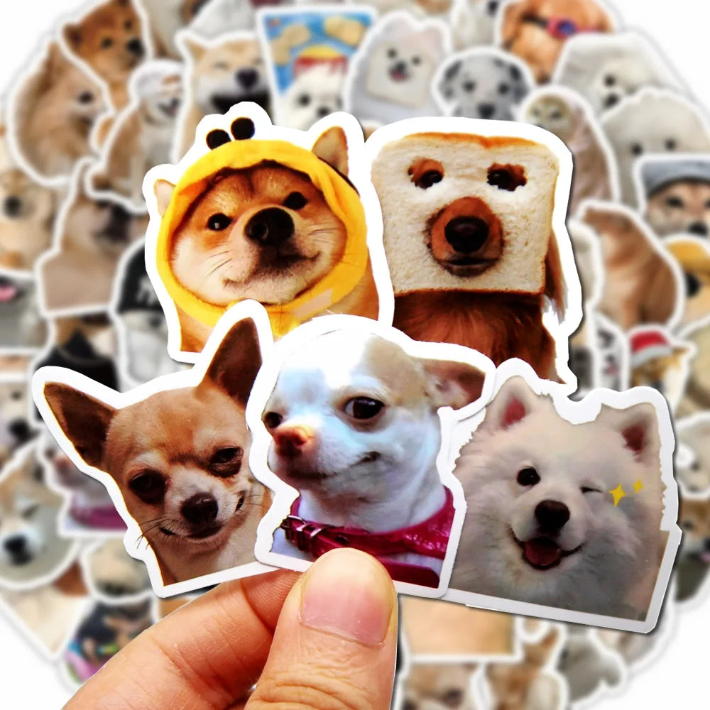 10/50/100pcs Funny Cartoon Dog Stickers