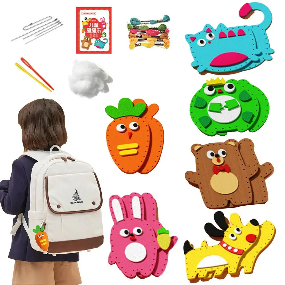 Kids DIY Felt Animal Sewing Craft Kit