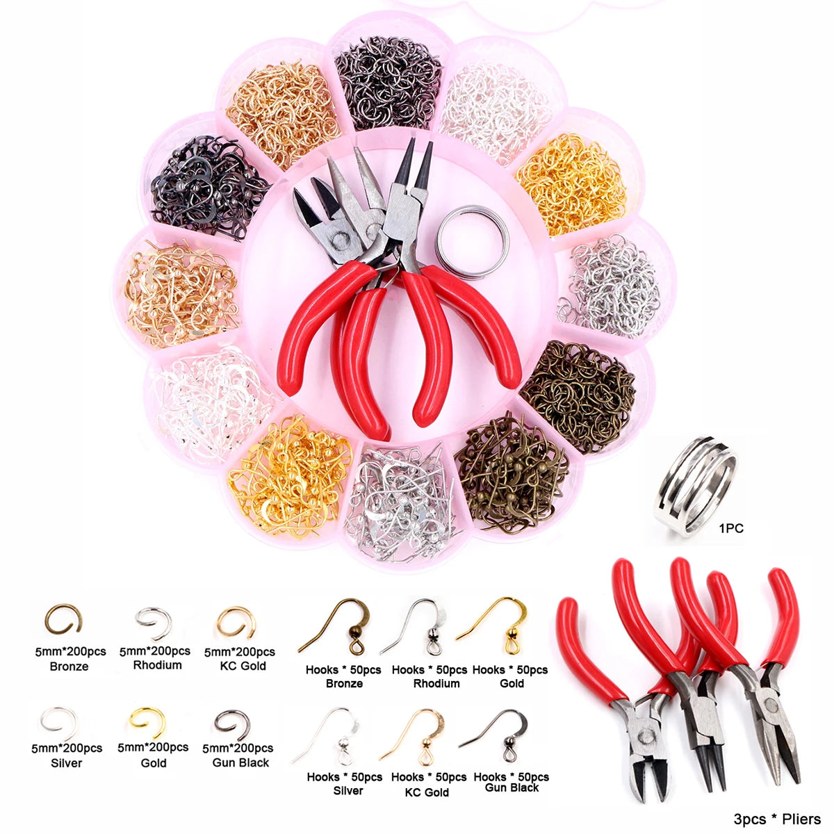 Jump Rings Set (3–10mm, 8 Colors) for Jewelry Making