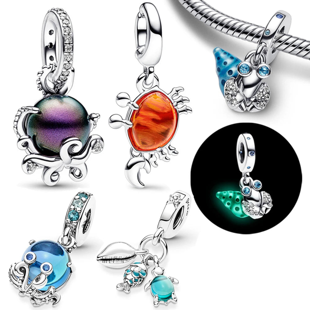 Chameleon, Luminous Firefly & Butterfly Charms