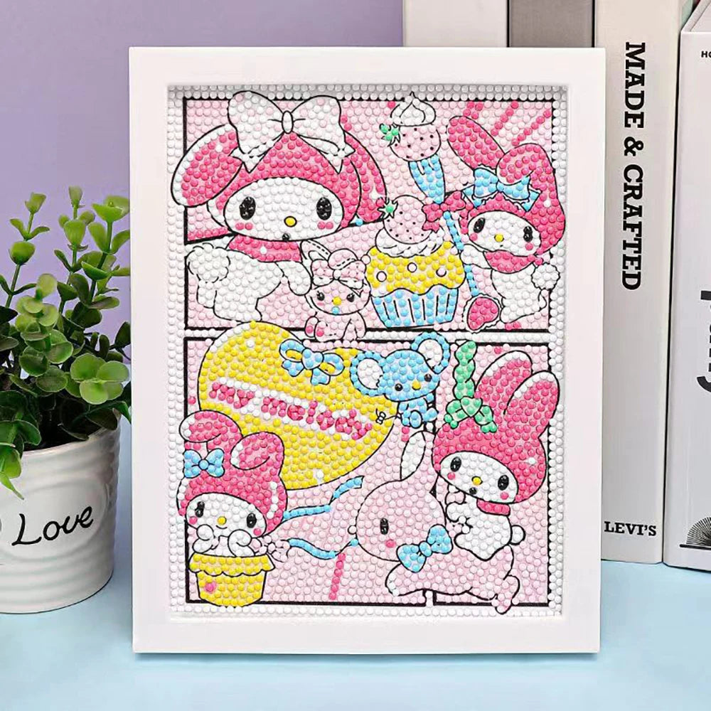 Sanrio Hello Kitty 5D Diamond Painting Kit with Frame
