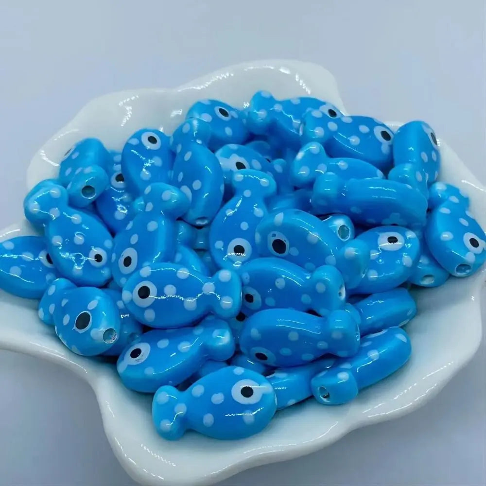 10pcs Handmade Ceramic Small Fish Beads