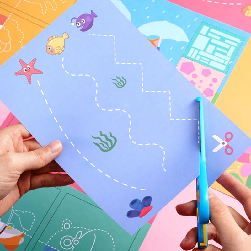 49–91pcs Kids Scissor Skills Cutting Practice Set