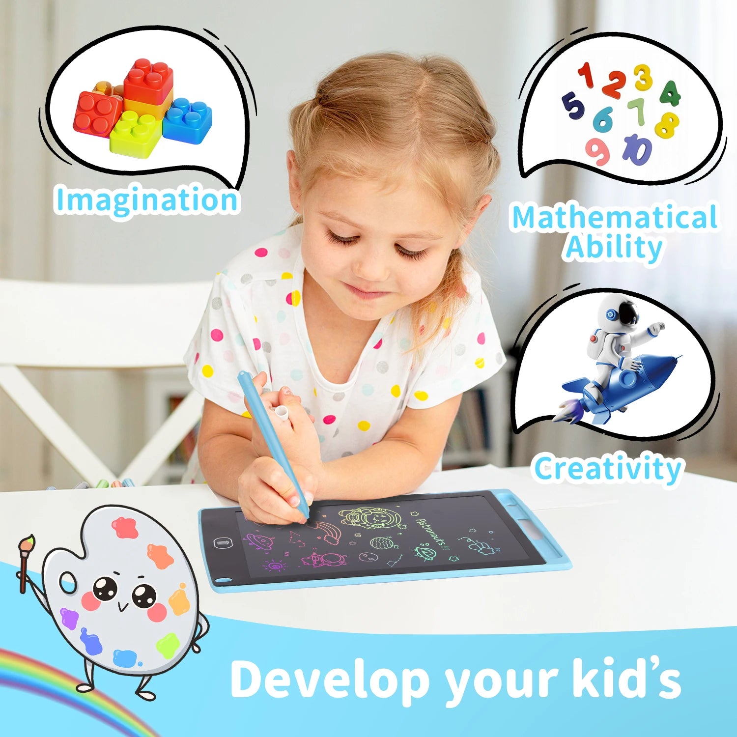 6.5-Inch LCD Writing Tablet – Erasable Drawing & Handwriting Pad for Kids