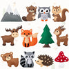 Woodland Animals Felt Craft Kit – DIY Sewing Plush Forest Creatures for Kids & Beginners, Educational Art Toy