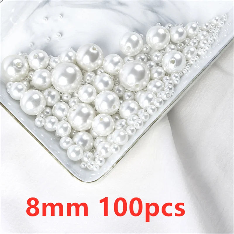 500pcs Imitation Pearl Beads with Hole (3–10mm)