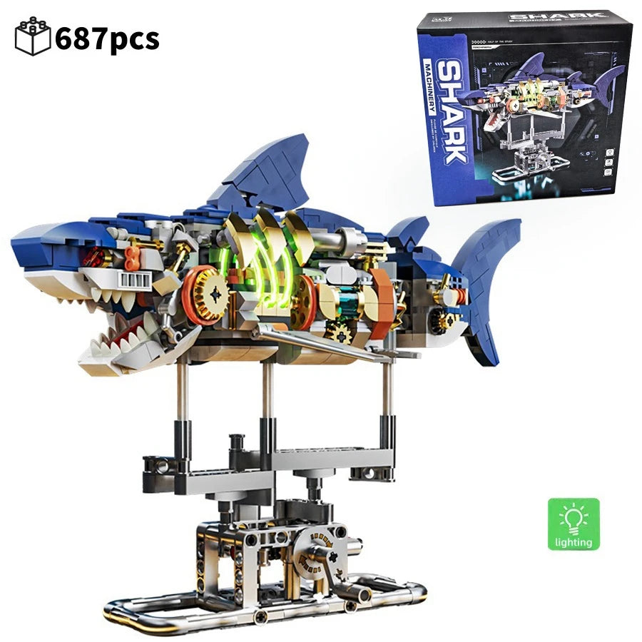 Mechanical Shark Building Blocks Set