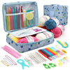 KOVEEN 59pcs Beginner Crochet Hook Kit with Storage Bag