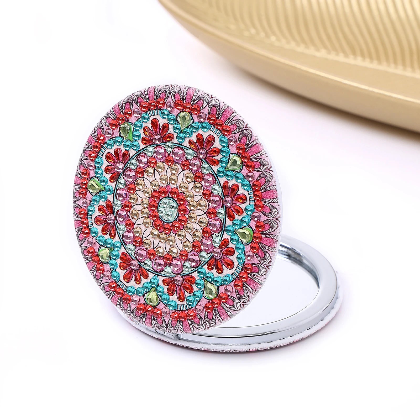 DIY Mandala Diamond Painting Compact Mirror Kit