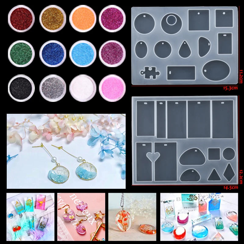 16 Styles Epoxy Resin Casting Molds Set