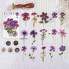 40pcs Vintage Dried Flower & Leaf Stickers – Scrapbooking & Journal Decor