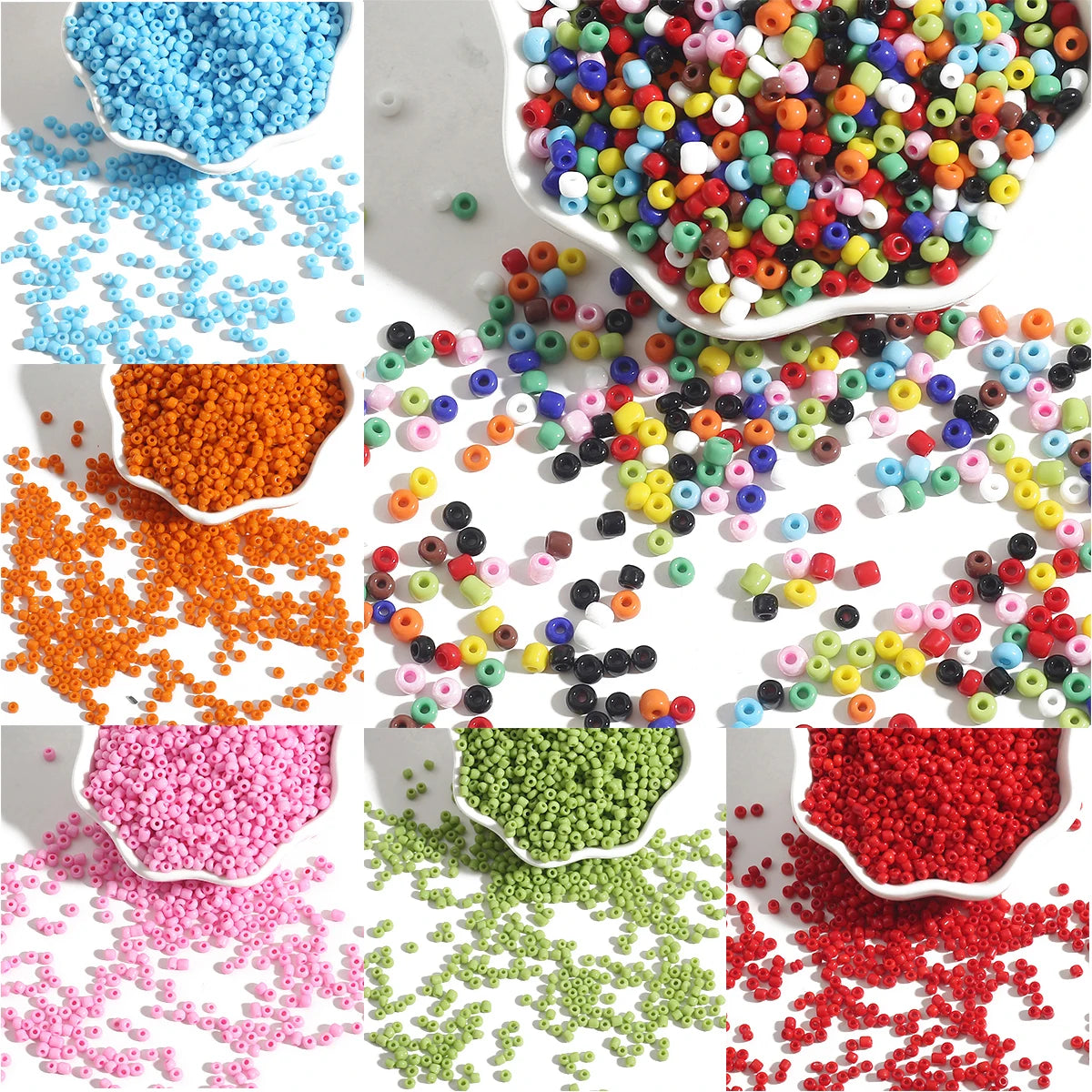 4000pcs 2mm Glass Seed Beads