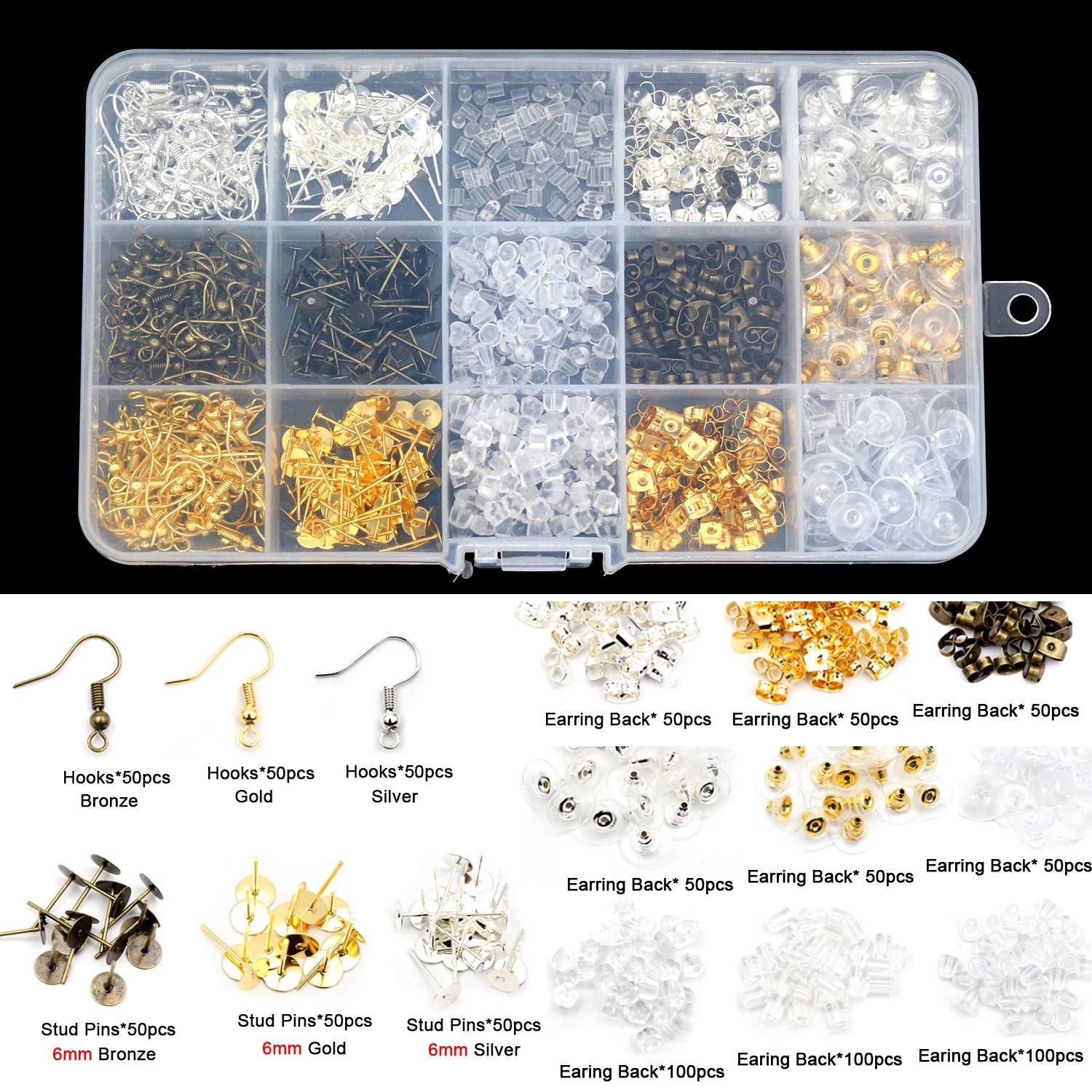 Jump Rings Set (3–10mm, 8 Colors) for Jewelry Making