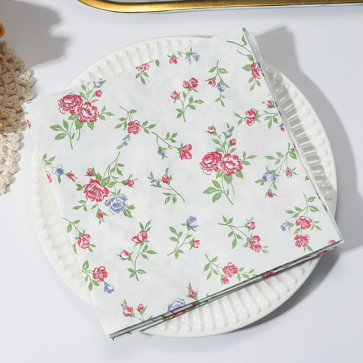 INS Style Floral Paper Napkins
