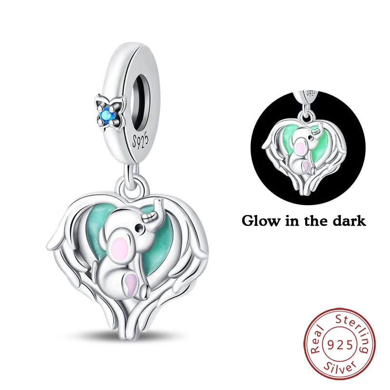 S925 Silver Luminous Firefly & Star Charms (3mm)