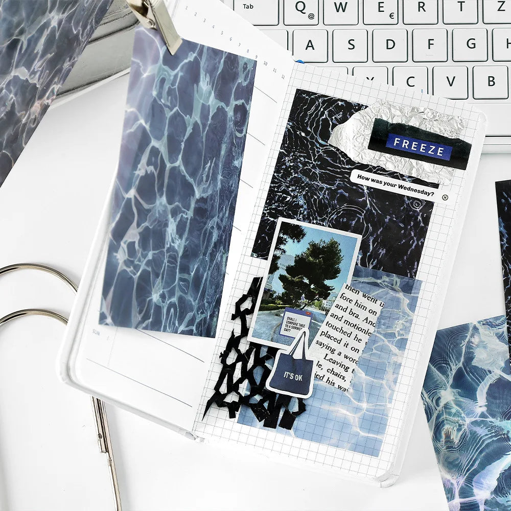 10pcs Wave Ripple Background Stickers