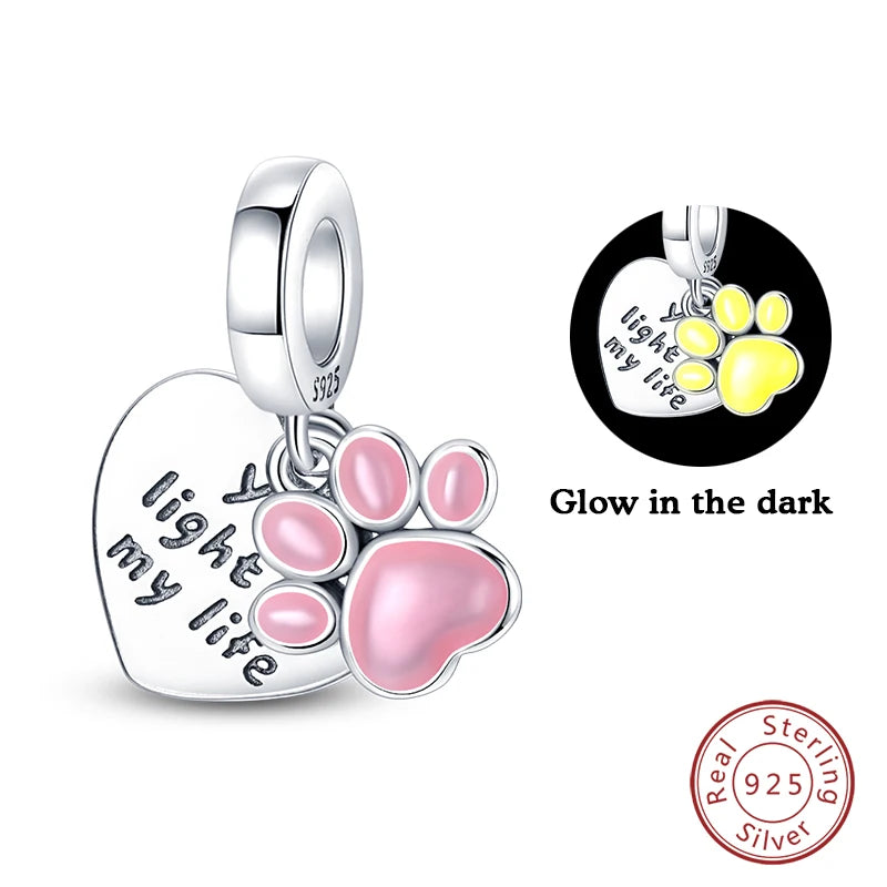 S925 Silver Luminous Firefly & Star Charms (3mm)