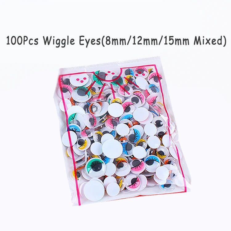 Plush Sticks, Pompoms & Googly Eyes Craft Set