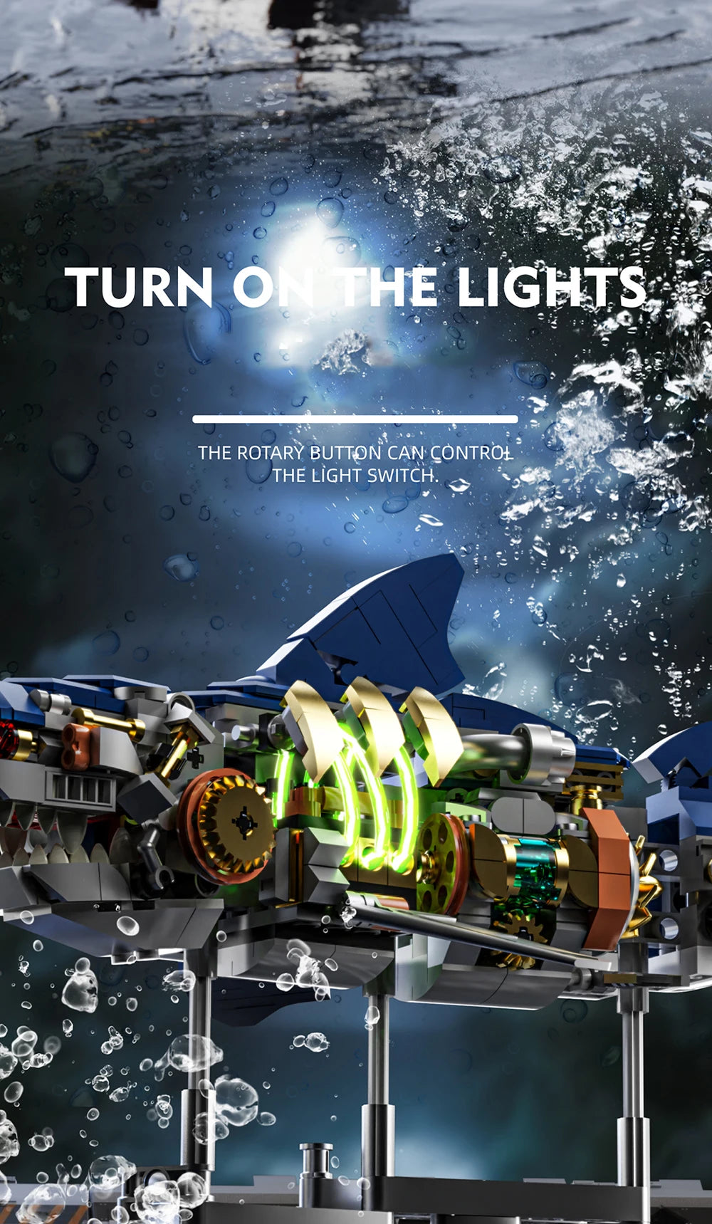 Mechanical Shark Building Blocks Set