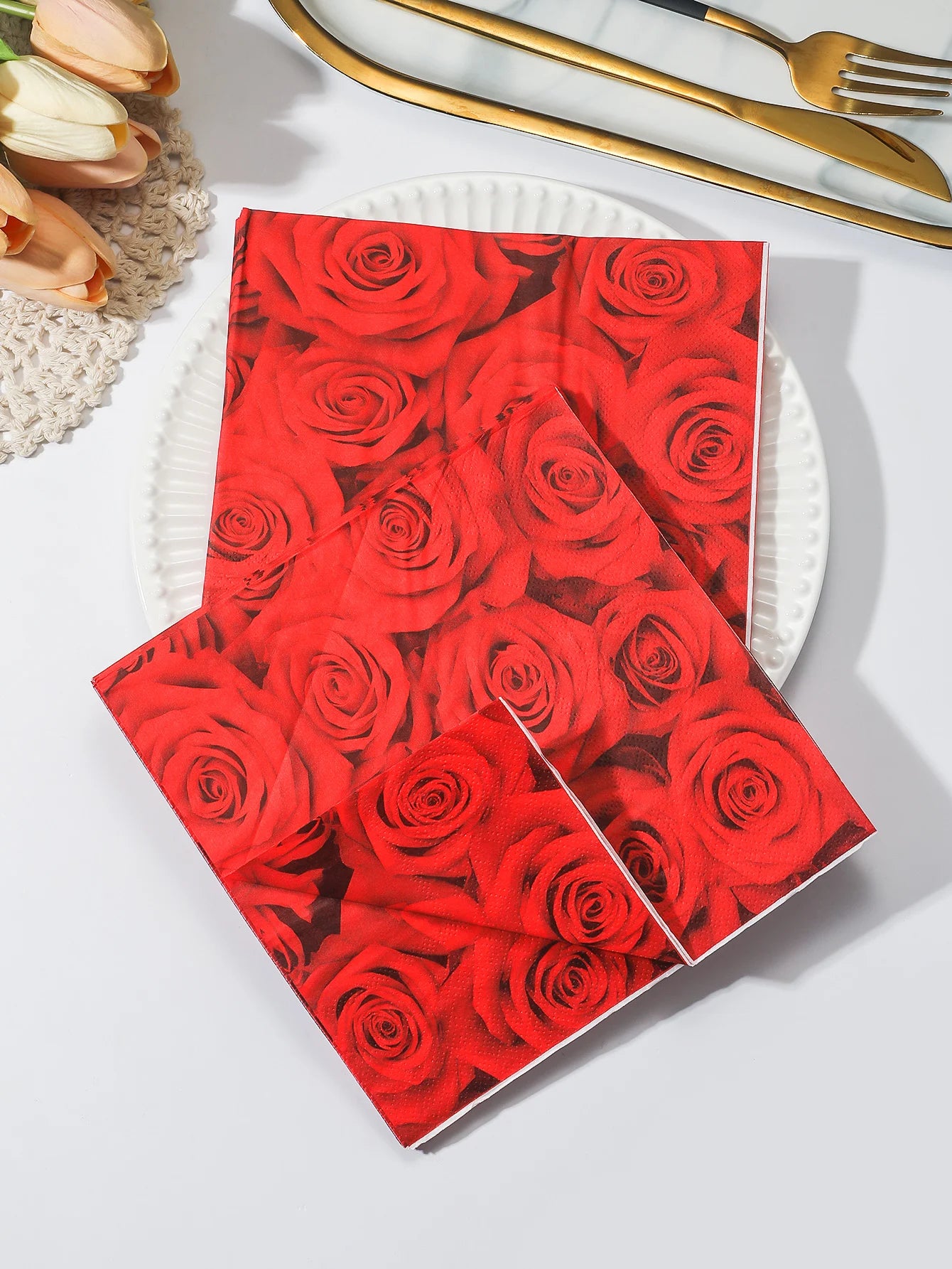 INS Style Floral Paper Napkins
