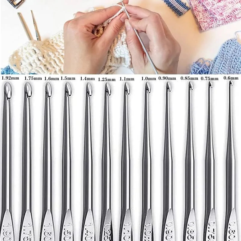 KOVEEN 59pcs Beginner Crochet Hook Kit with Storage Bag