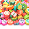 30pcs 10mm Heart-Shaped Fruit Polymer Clay Beads – Colorful Spacer Beads for DIY Jewelry Making & Handmade Bracelets