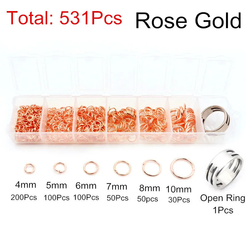 Jump Rings Set (3–10mm, 8 Colors) for Jewelry Making