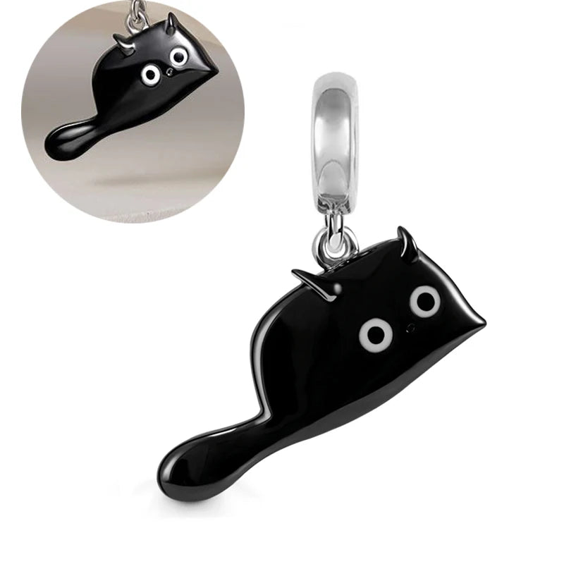 925 Sterling Silver Black Mysterious Charms