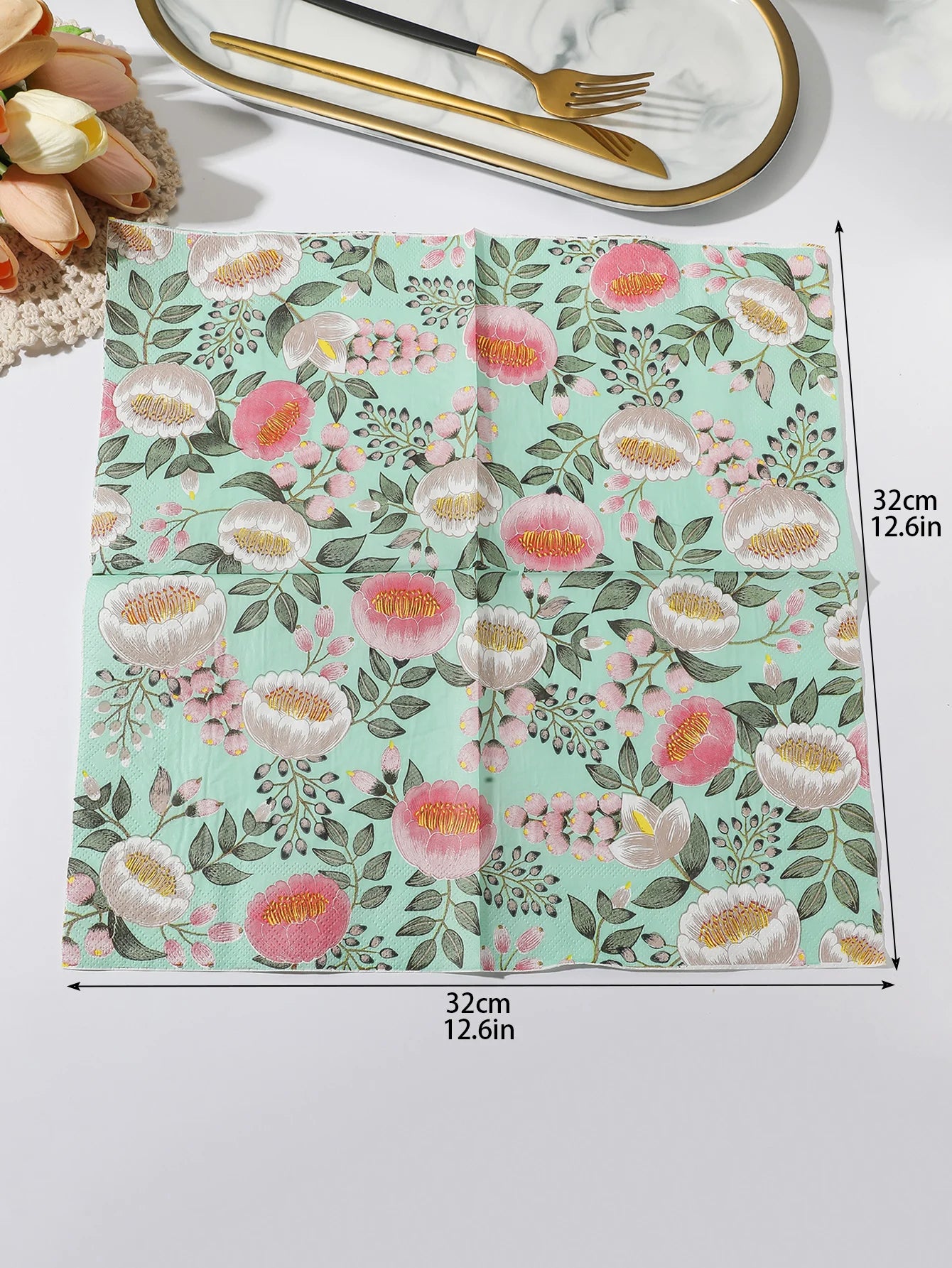INS Style Floral Paper Napkins