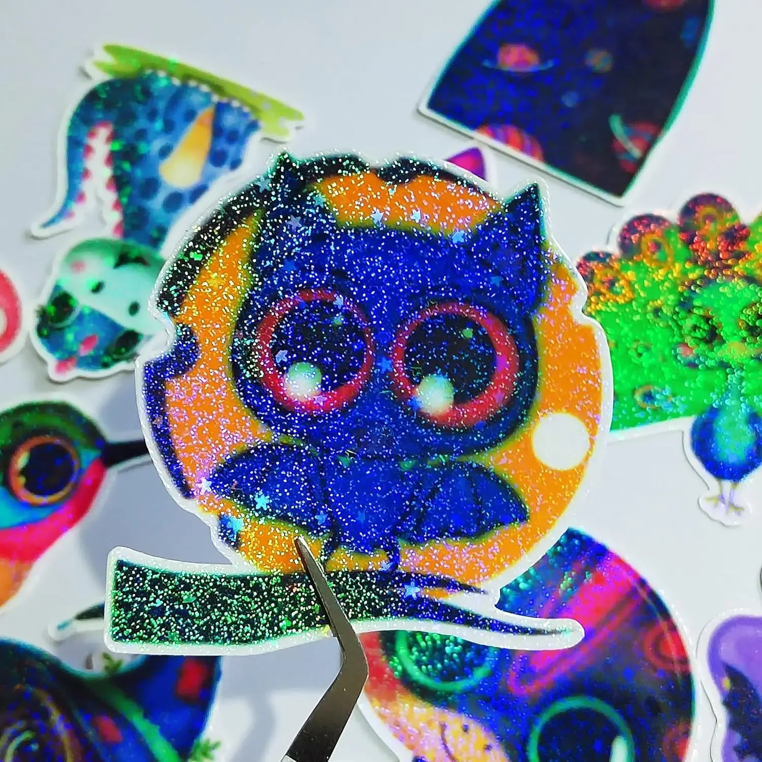 50 Sheets Sand Stars Holographic Sticker Paper