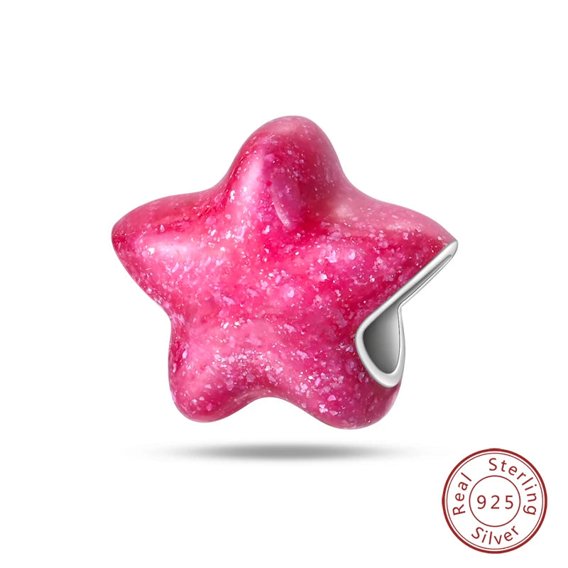 S925 Silver Luminous Firefly & Star Charms (3mm)