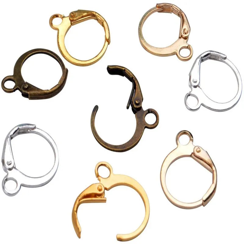 50pcs Hypoallergenic Brass Lever Back Earring Hooks