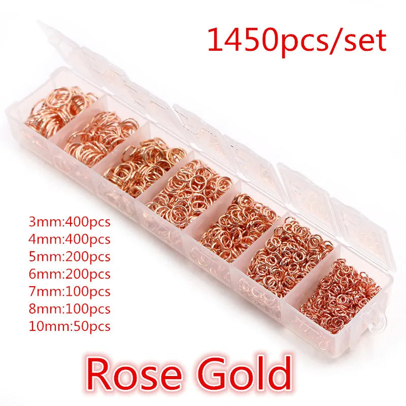 Jump Rings Set (3–10mm, 8 Colors) for Jewelry Making
